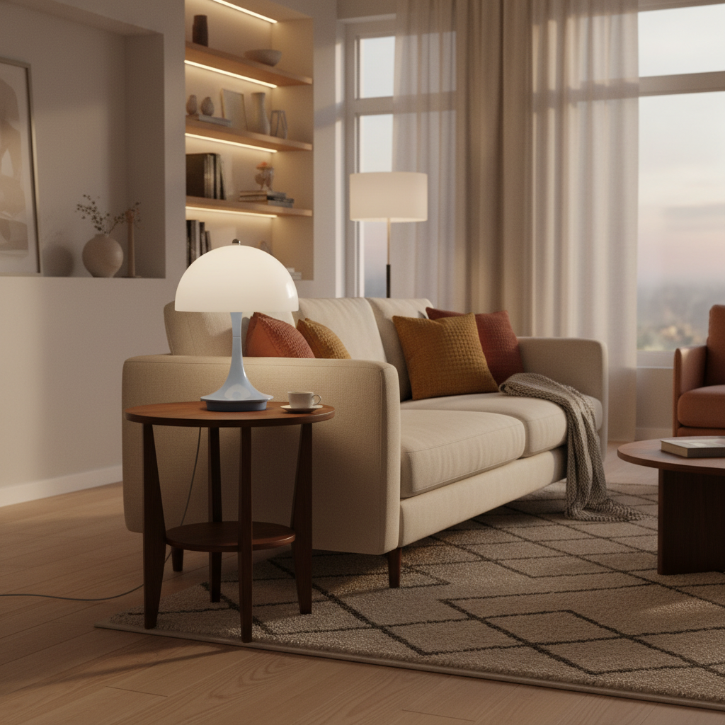 FungiaGlow | Modern Elegant Cordless LED Table Lamp for Living Room 7